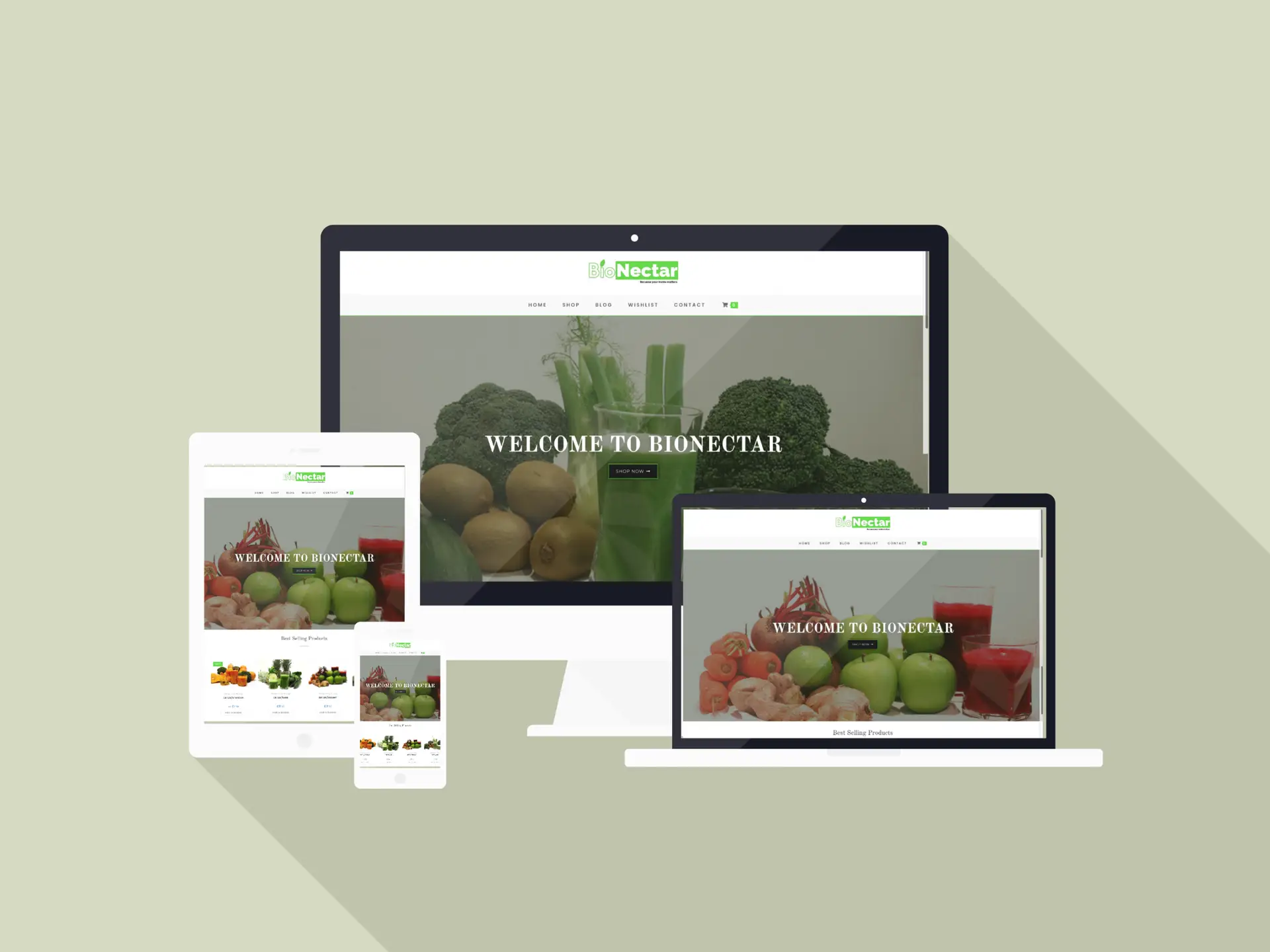 bionectar website - online store